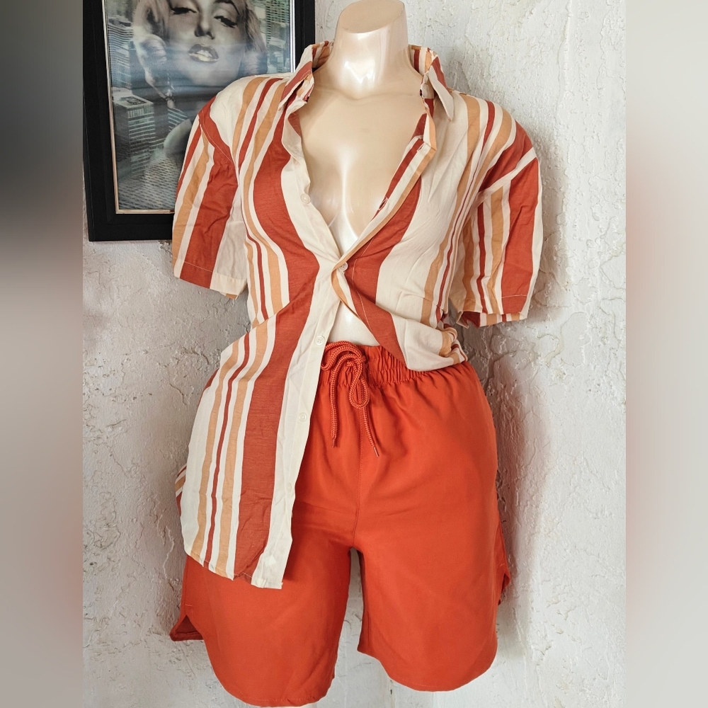 Matching Two Piece Shorts Set
